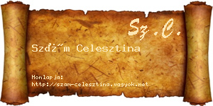 Szám Celesztina névjegykártya
